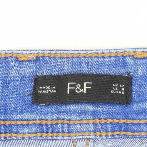 F&F Women's Blue Skinny Jeans Size 12