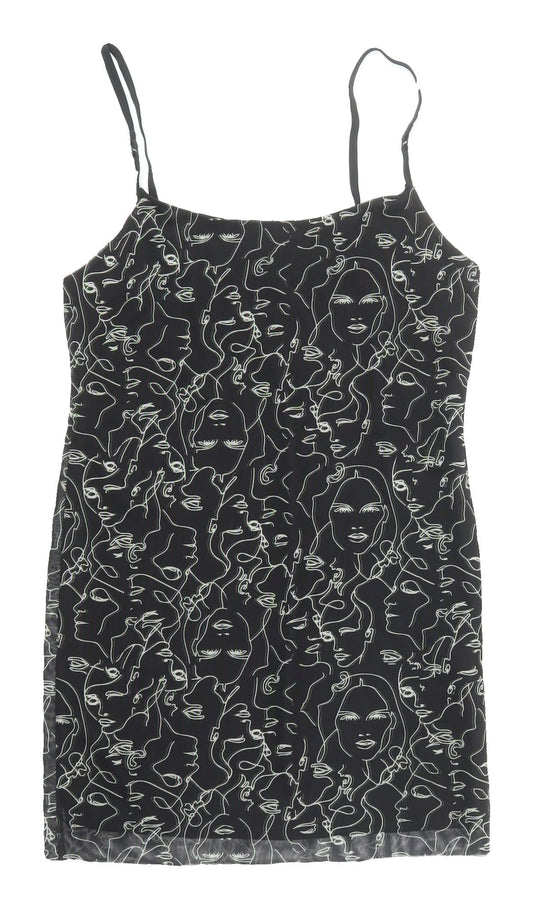 Urban Outfitters Black Slip Dress, M, Women’s, Geometric