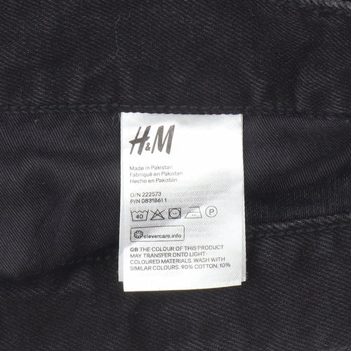 H&M Men's Black Slim Jeans 34 Waist 32 Leg