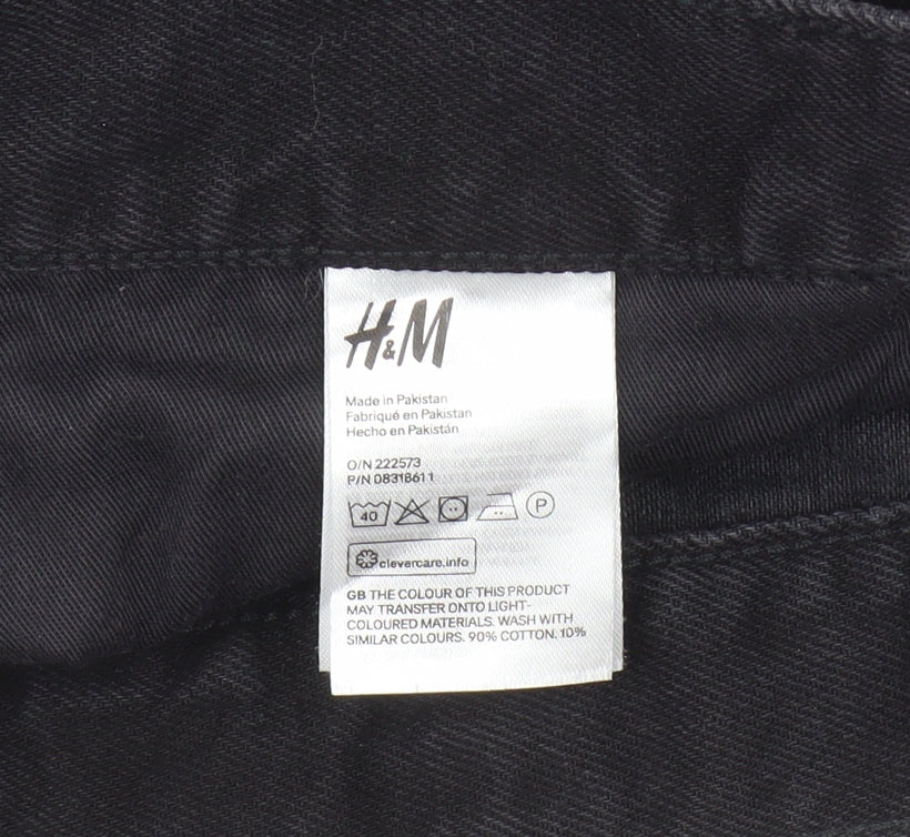 H&M Men's Black Slim Jeans 34 Waist 32 Leg