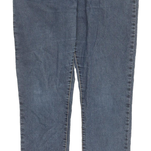 TU Women's Blue Relaxed Straight Jeans, Size 14