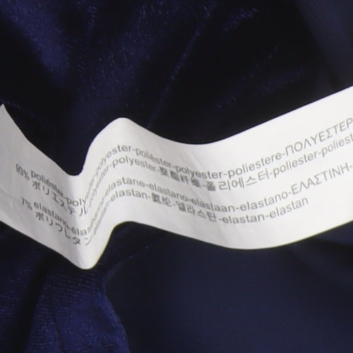 Stradivarius Women's Blue Velvet Bodycon Dress, Size 8