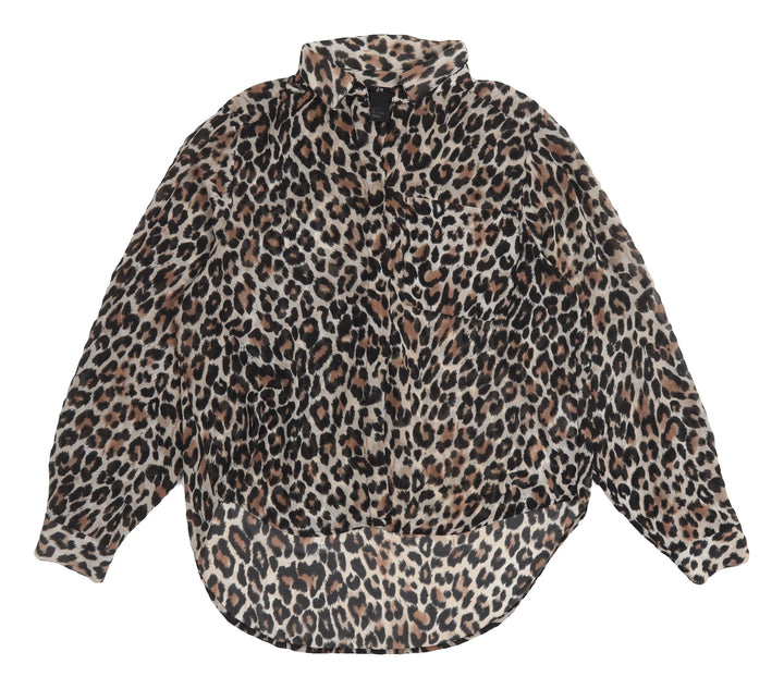 H&M Women's Multicoloured Animal Print Blouse Size 6