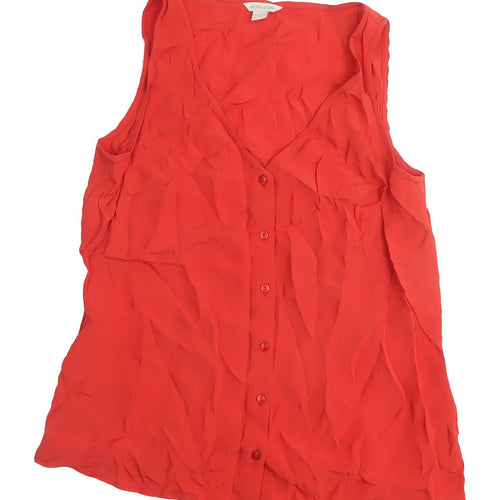 Monsoon Red Sleeveless Women's Camisole Blouse Size 10