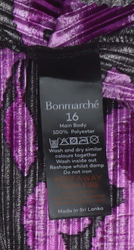 Bonmarché Women's Multicoloured Floral Dress Size 16