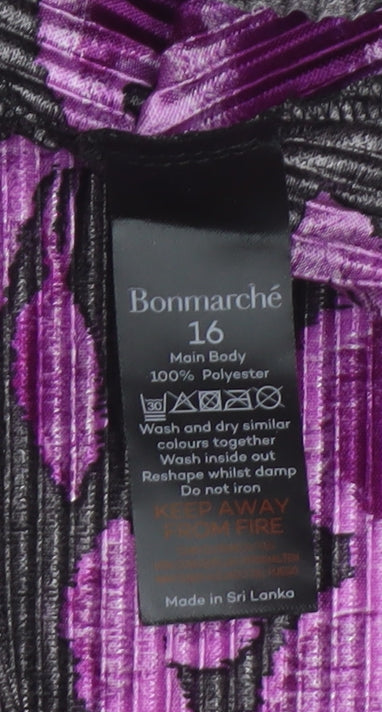 Bonmarché Women's Multicoloured Floral Dress Size 16