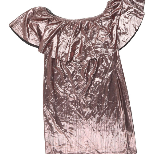 New Look Women’s Off Shoulder Metallic Dress