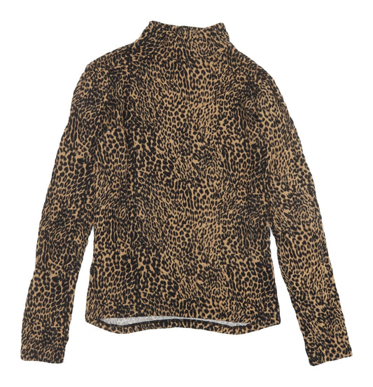 Select Women's Brown Leopard Print Jersey Top