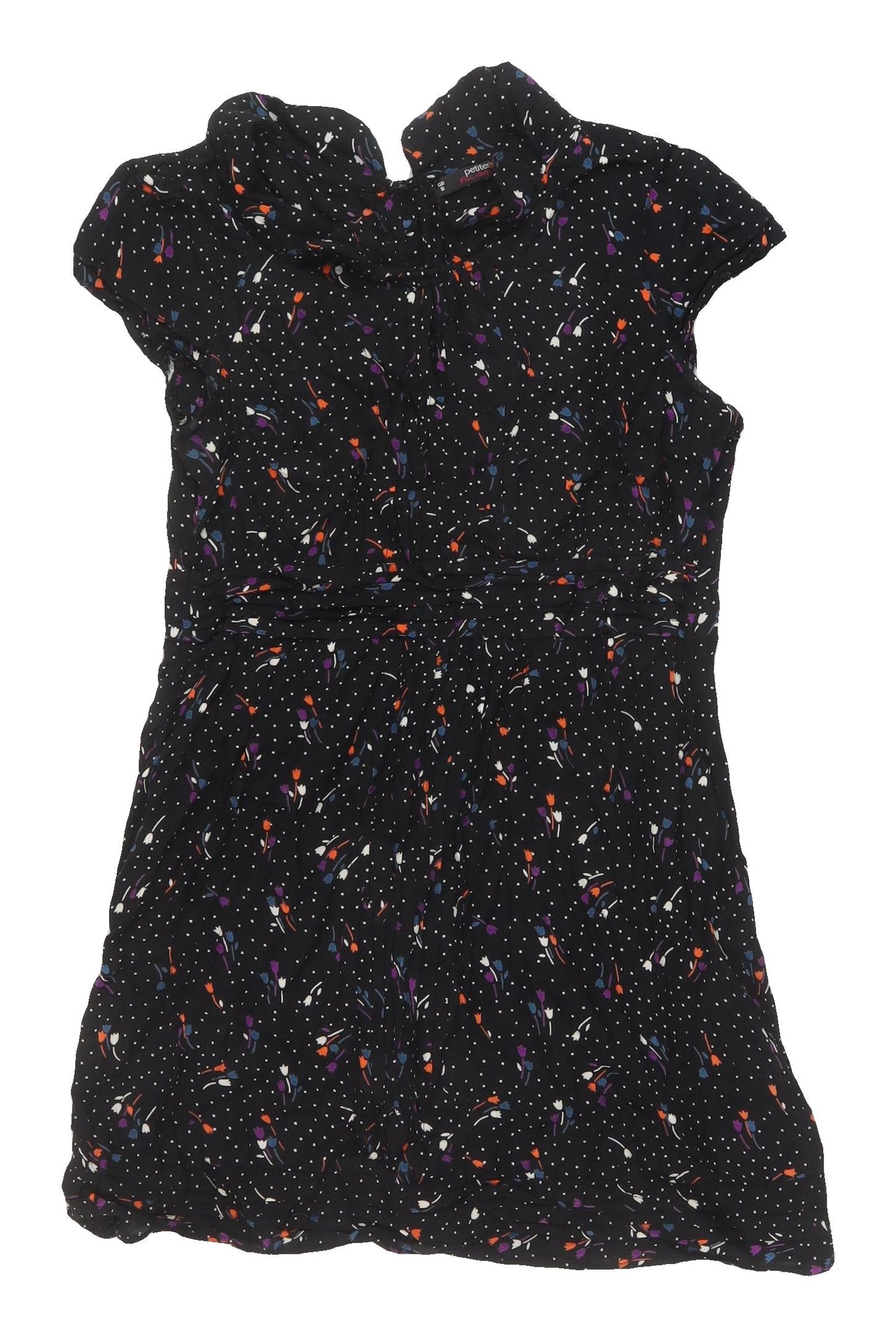 Floral Women's Black A-Line Mini Dress Size 10