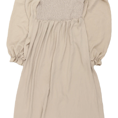 New Look Beige Shift Dress - UK 12, Classic Style