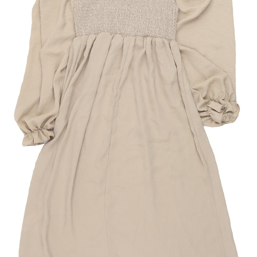 New Look Beige Shift Dress - UK 12, Classic Style