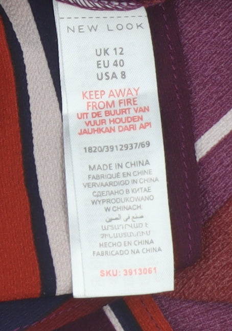 New Look Women's Multicoloured Striped Off-Shoulder Dress