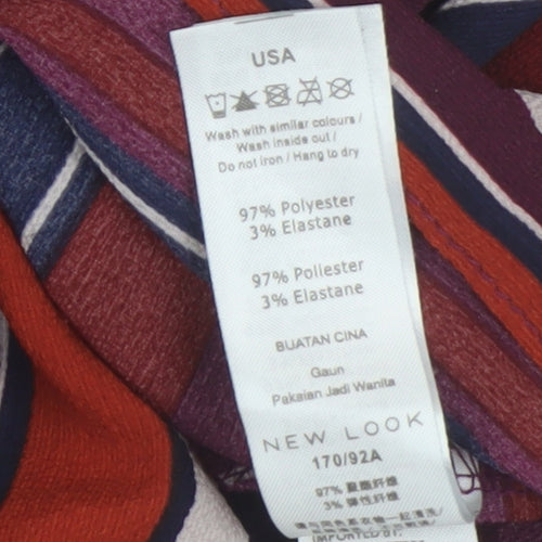 New Look Women's Multicoloured Striped Off-Shoulder Dress