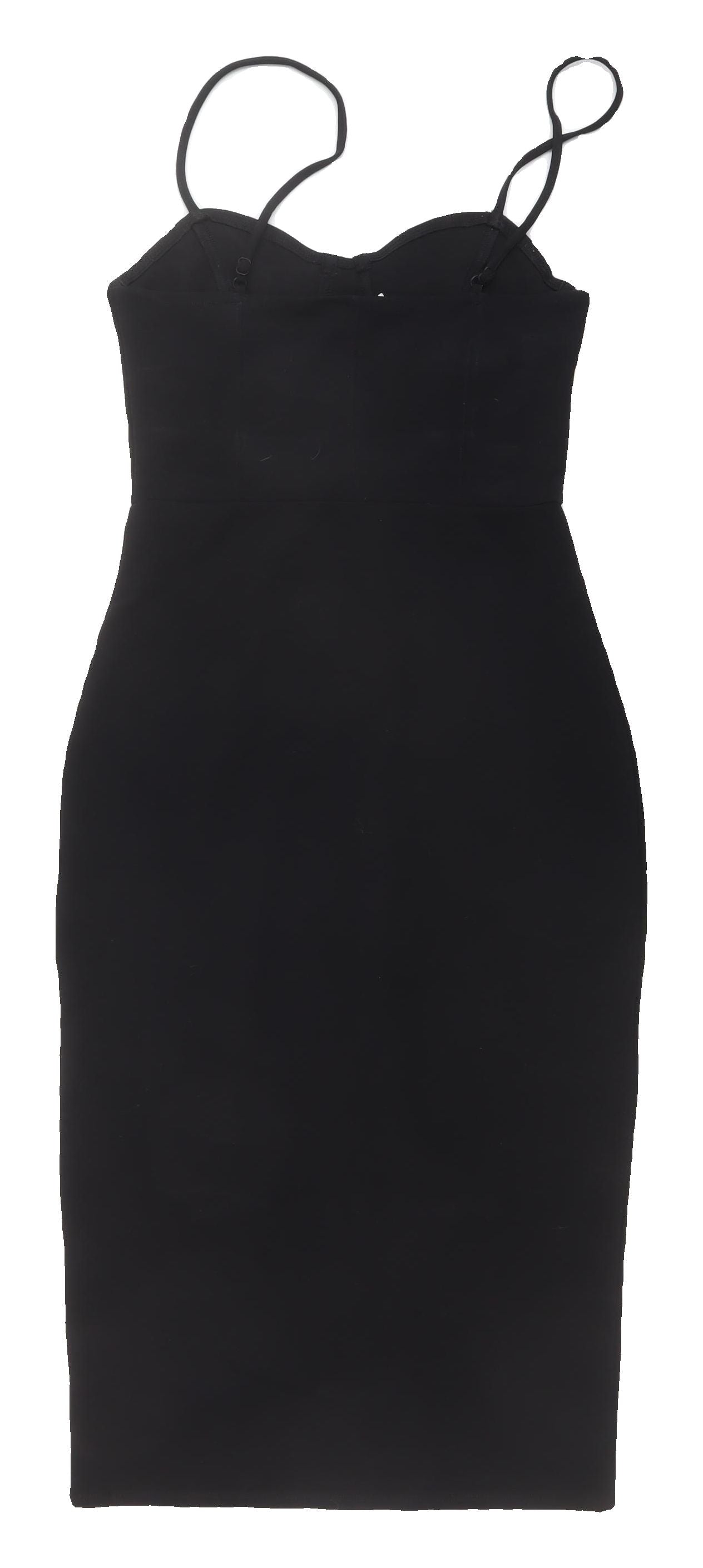 H&M Women's Black Midi Bodycon Dress, Size S