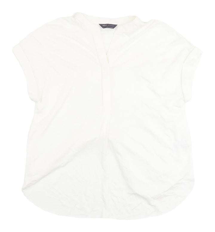 Marks and Spencer Ivory Women's Blouse - Size 12