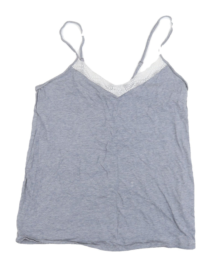 New Look Maternity Blue Camisole with Lace Accents Size 8