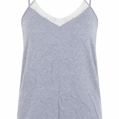 New Look Maternity Blue Camisole with Lace Accents Size 8