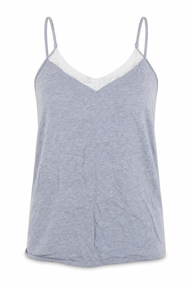 New Look Maternity Blue Camisole with Lace Accents Size 8