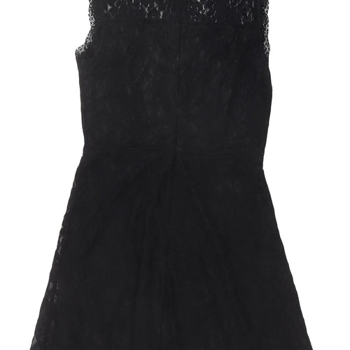 Mela London Black A-Line Lace Dress Size 10