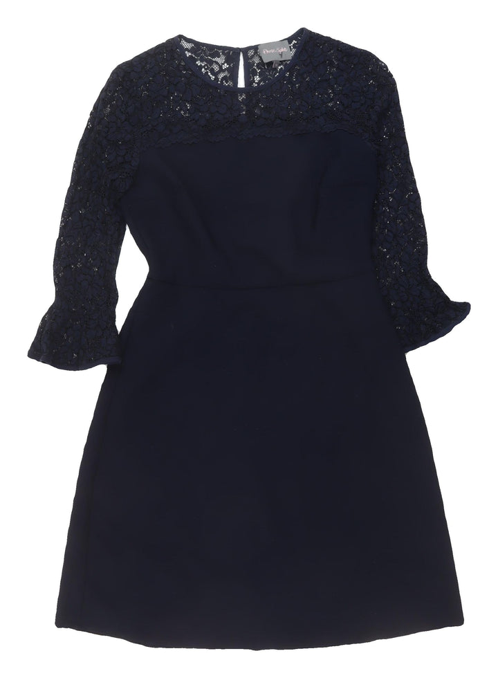 Phase Eight Women's Blue Lace A-Line Dress Size 10