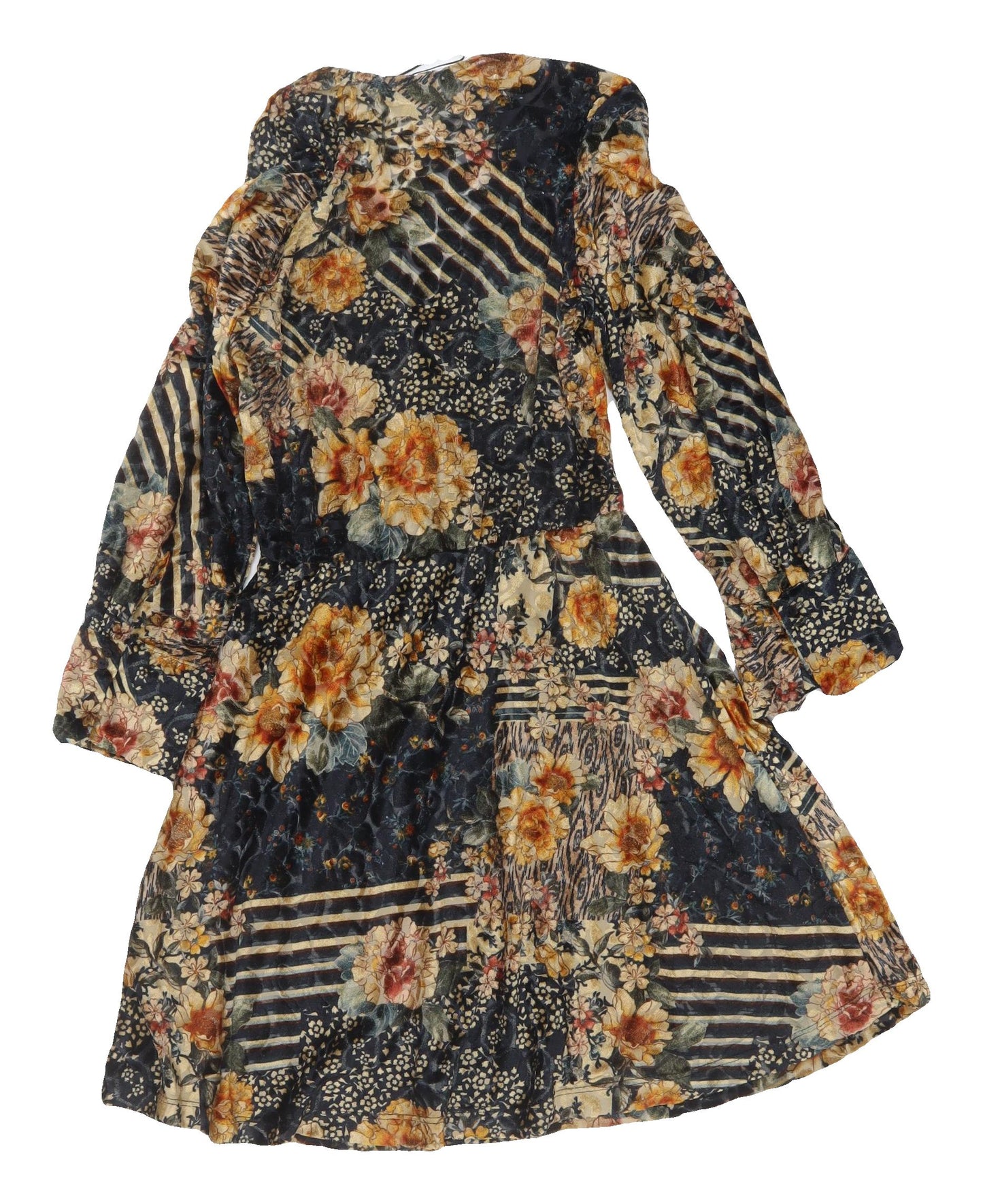 Zara Women's Multicoloured A-Line Floral Dress XS