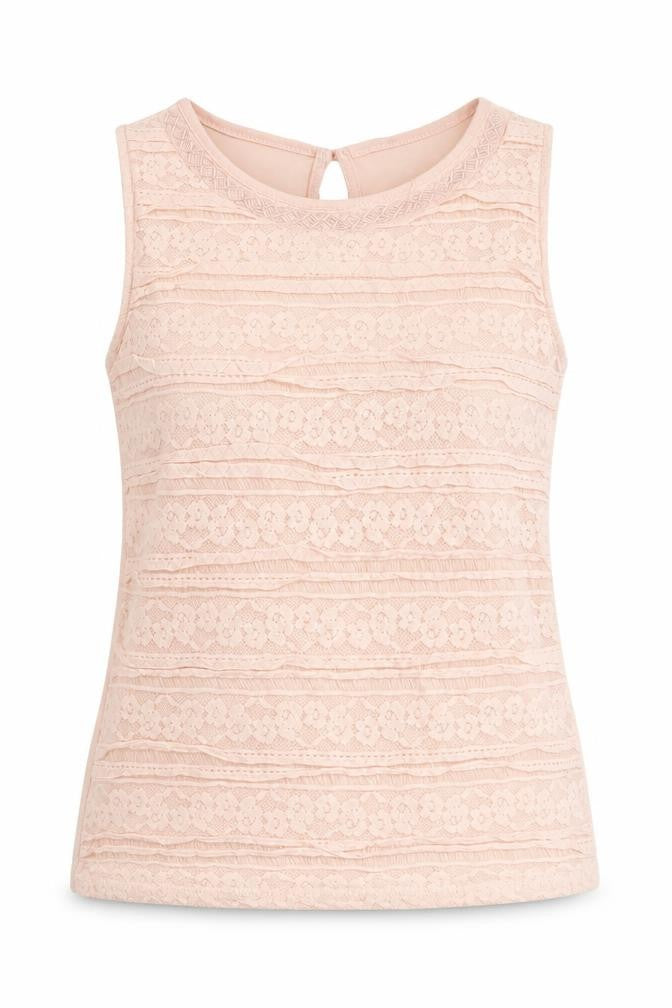 Dorothy Perkins Women Beige Lace Blouse - Size 8