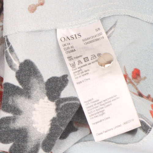 Oasis Women's Floral Blouse, Size 14, Multicoloured