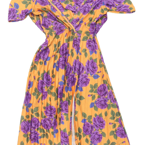 ASOS Women's Multicoloured Floral Midi Dress - Size 8