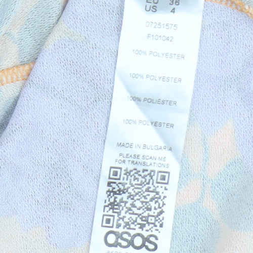 ASOS Women's Multicoloured Floral Midi Dress - Size 8