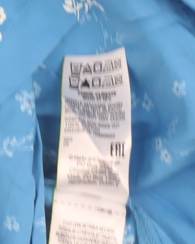 Marks and Spencer Women's Blue Floral Blouse Size 10