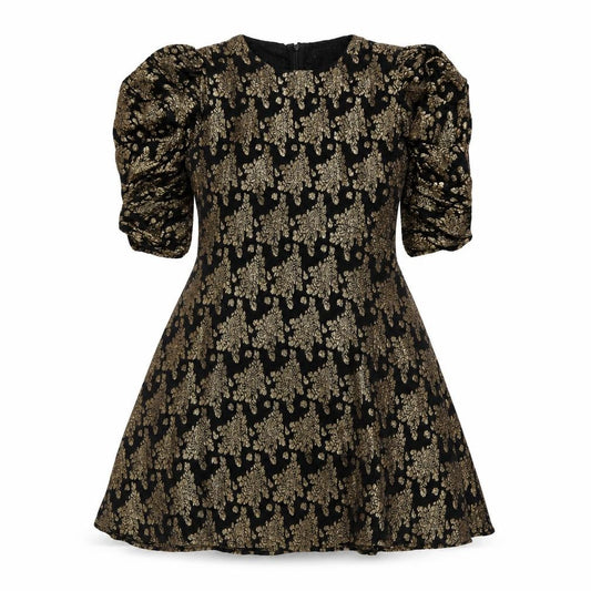 Front view of Warehouse Women's Black A-Line Dress, size 12