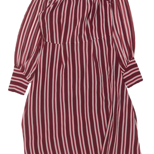 Boden Women's Red Striped Knee Length Dress 8P