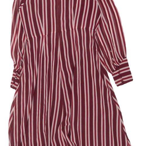 Boden Women's Red Striped Knee Length Dress 8P