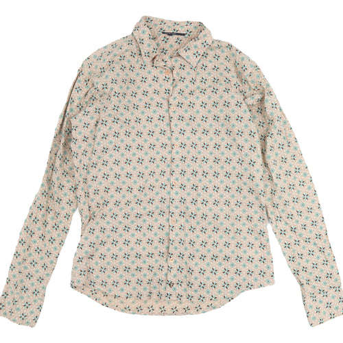 Fifty Four Denim Men's Beige Floral Shirt XL Casual