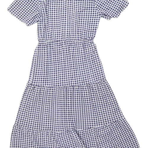 Oasis Women's Gingham Midi Dress, XS, Multicoloured