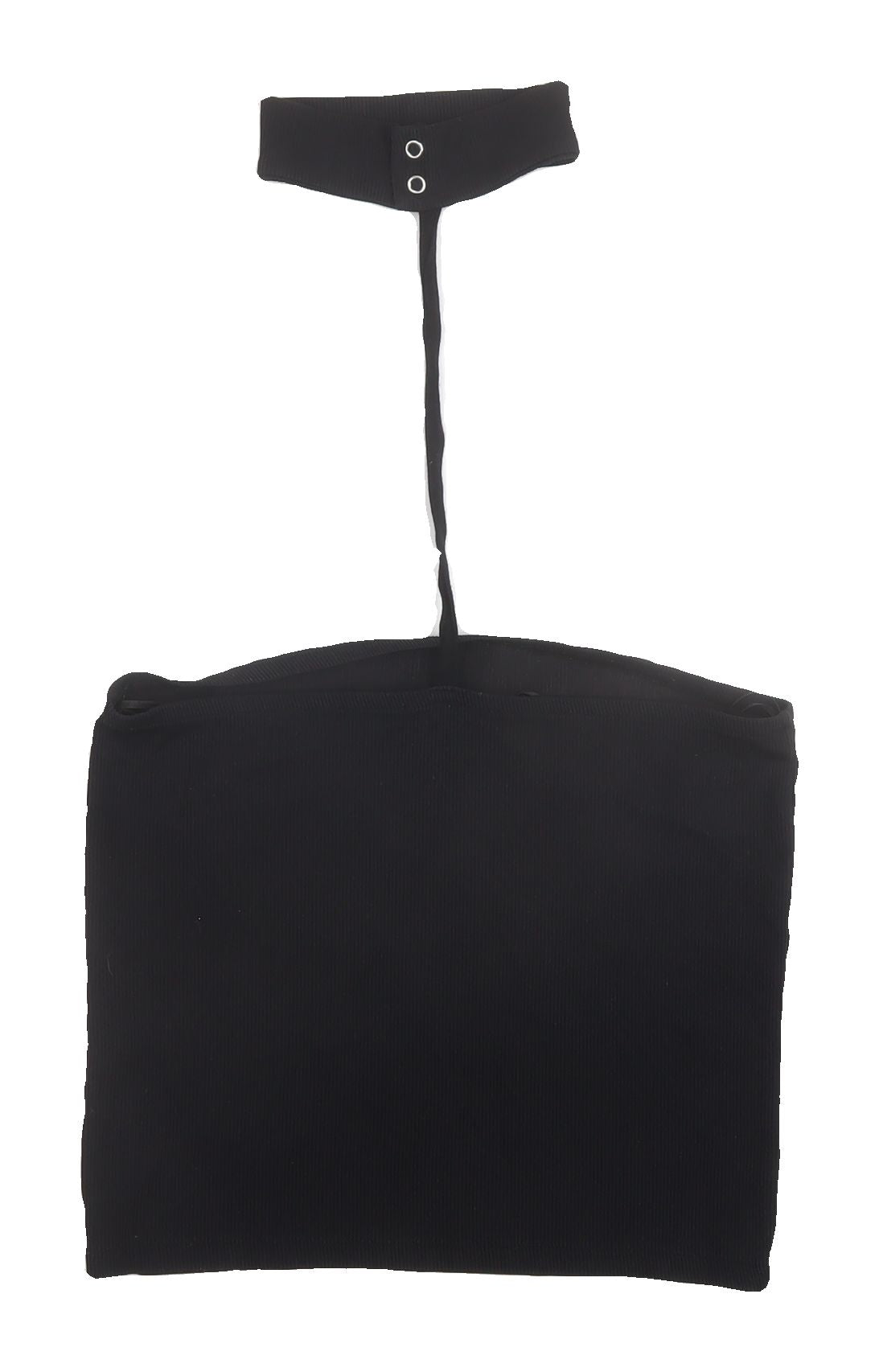 Zara Black Cropped Halter Tank for Women, Size S