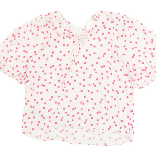 Marks and Spencer Ivory Polka Dot Blouse Size 12