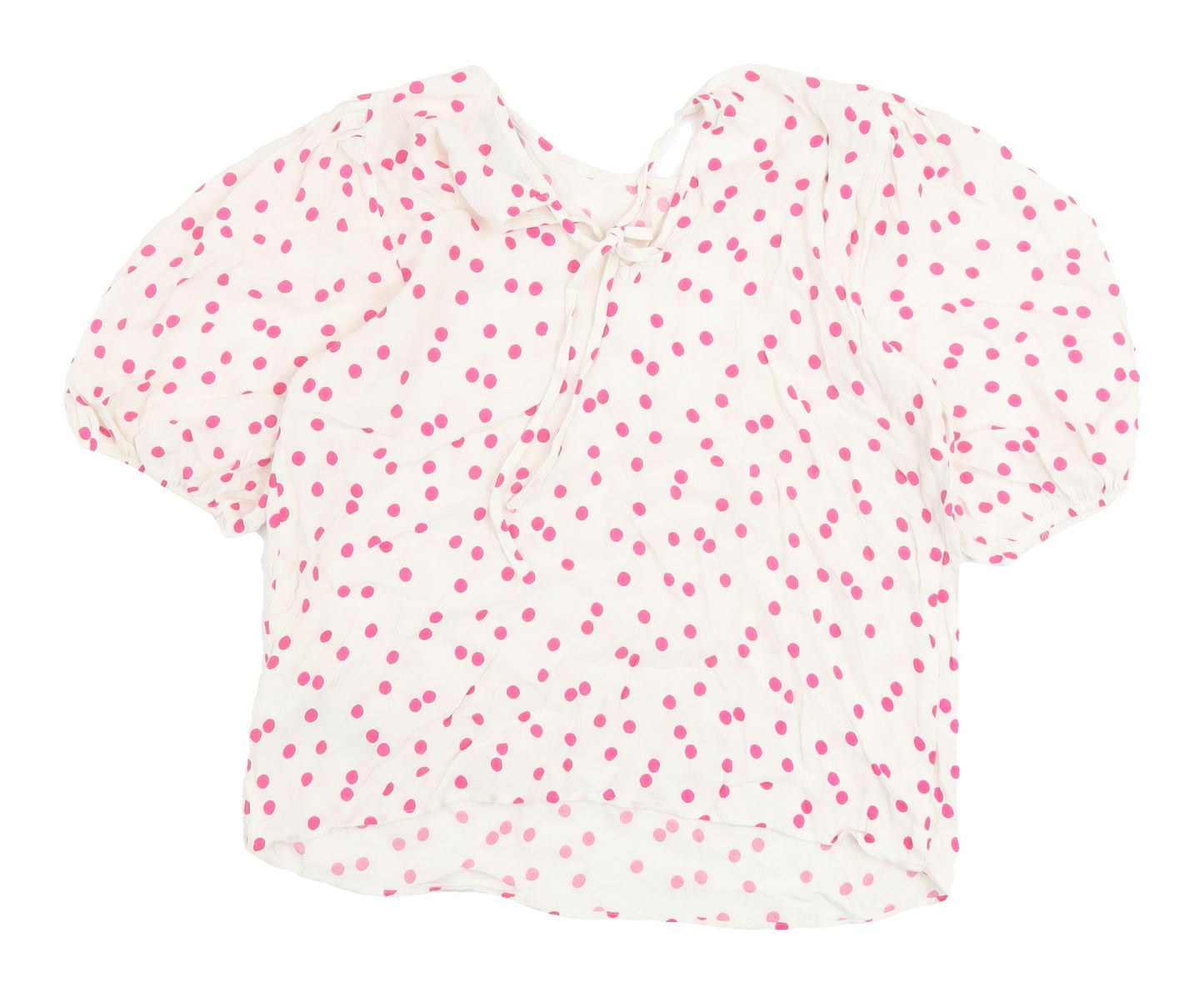 Marks and Spencer Ivory Polka Dot Blouse Size 12