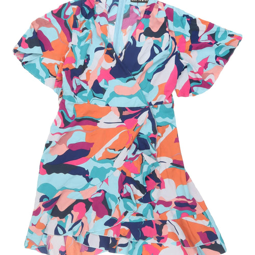 Girl In Mind Multicoloured Wrap Dress Size 10