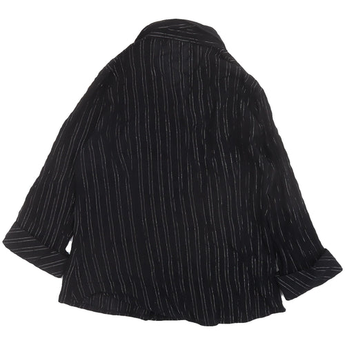Bonmarché Women's Black Striped Button-Up Shirt
