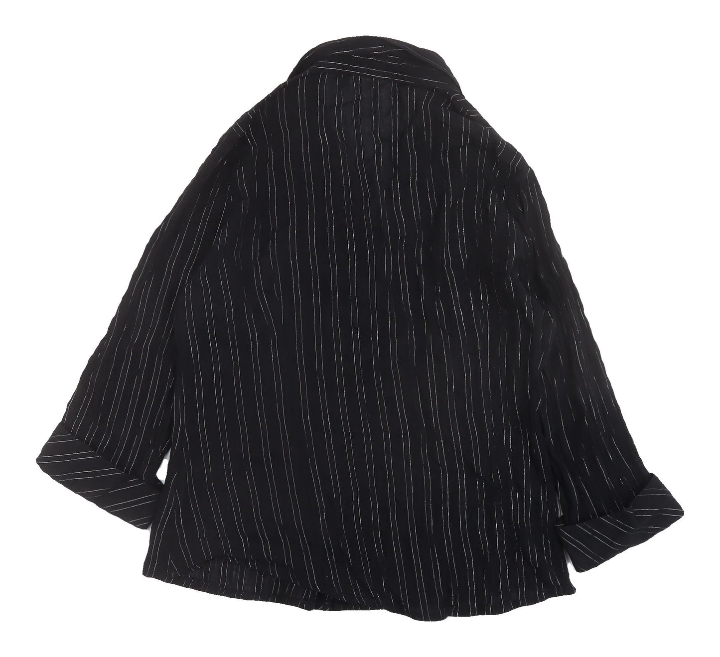 Bonmarché Women's Black Striped Button-Up Shirt