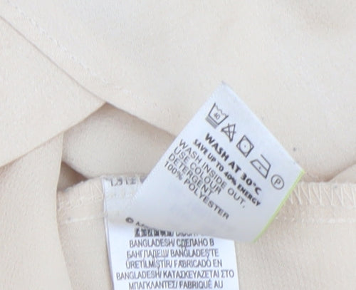 Marks and Spencer Beige V-Neck Blouse, Size 10, Women's