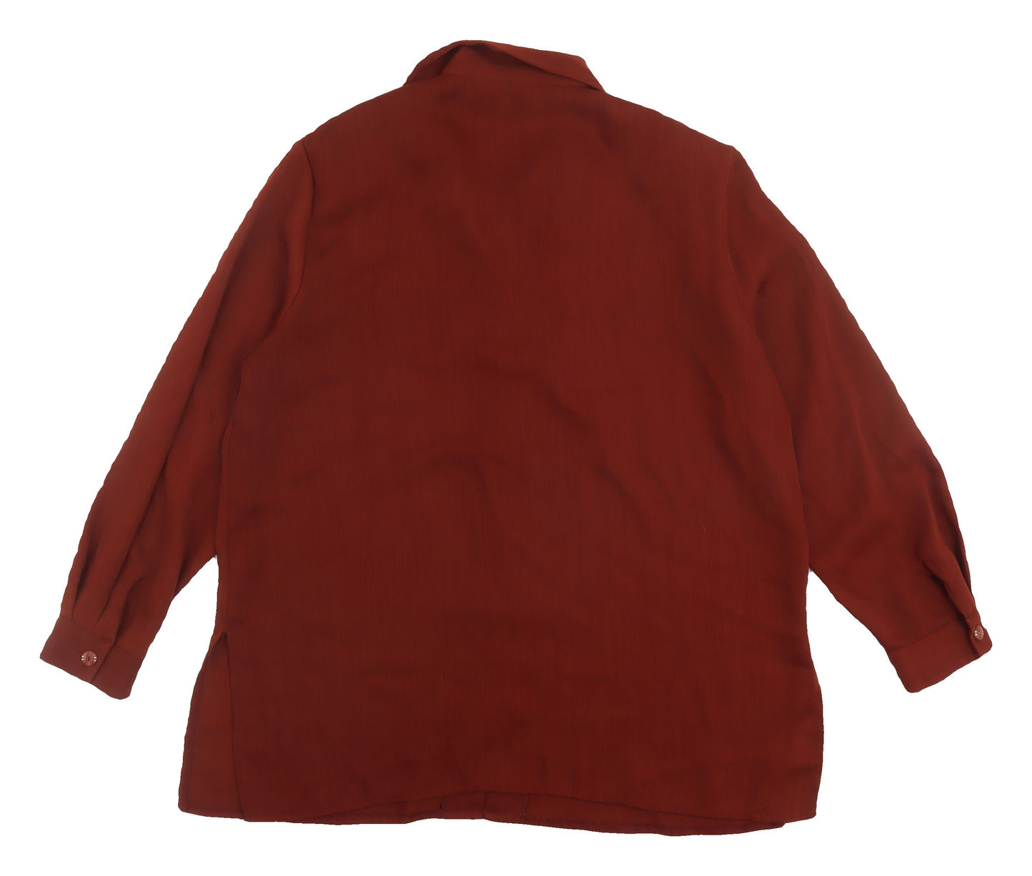 C&A Women's Brown Button-Up Collared Shirt, Size 14