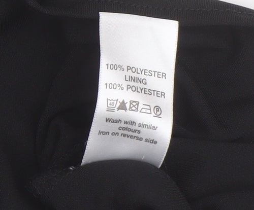 Wallis Petite Black V-Neck Wrap Dress, Size 8