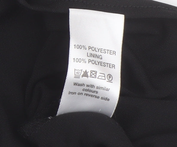 Wallis Petite Black V-Neck Wrap Dress, Size 8