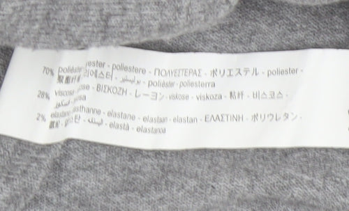 Stradivarius Women's Grey Slim Fit High Neck Jumper