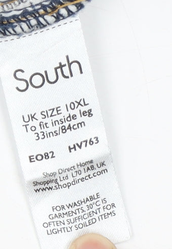 South Women's Blue Flared Jeans Size 10XL