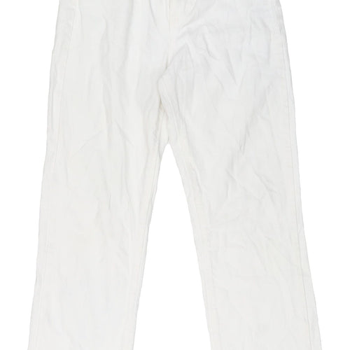 Zara Women's White Jeans Size 8 Cotton