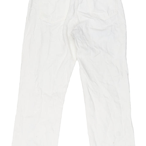 Zara Women's White Jeans Size 8 Cotton