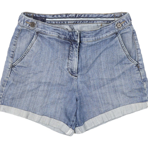Lands' End Women's Blue Denim Chino Shorts, Size 8